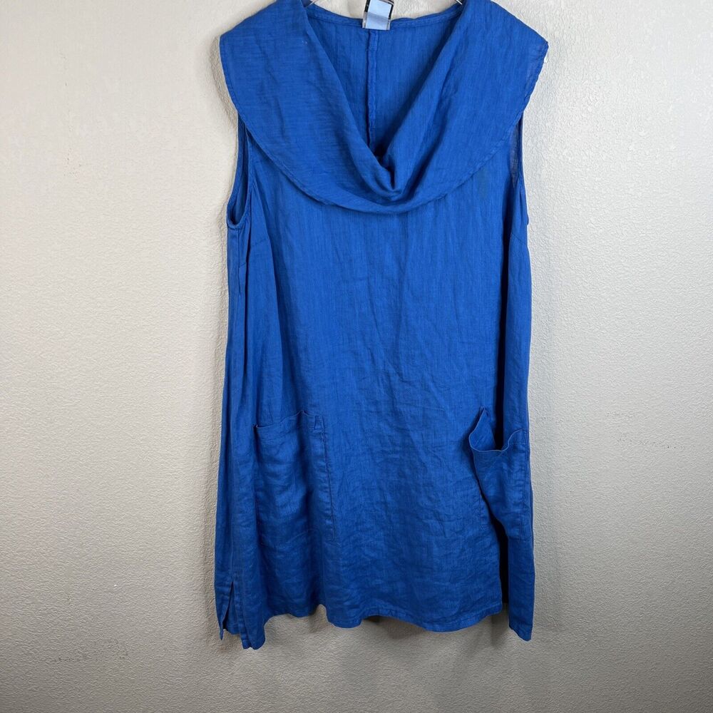 Match Point USA Women’s S Blue Sleeveless Dress‎ Coastal Grandma Boho Preppy